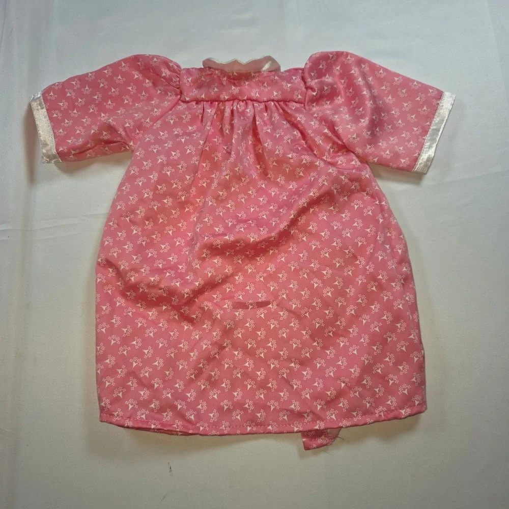 American Girl Doll Pink Floral Robe with Satin Trim Sleepwear Accessory w/hanger